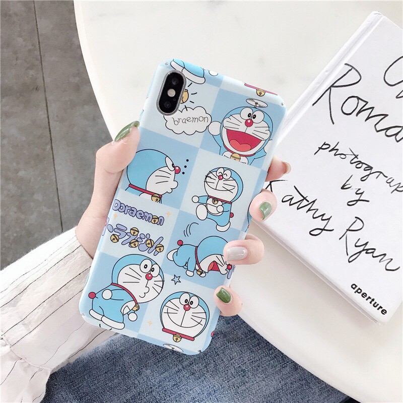 ốp iphone in hình doraemon (nhựa cứng) - Ốp Iphone 6 6s 6plus 6splus 7 7plus 8 8plus X XS XSmax