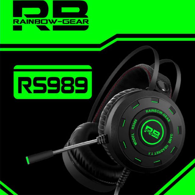 Tai nghe Cao Cấp Chuyên Gaming RAINBOW RS989 Âm Thanh Vòm 7.1 - Phát Hiện bước chân, MIC Lọc Âm Cực Tốt, BH 12 Tháng