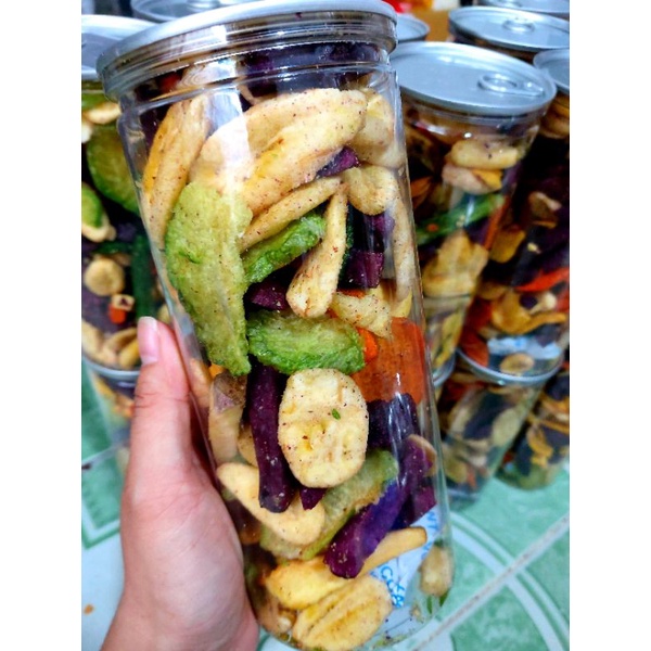 1KG TRÁI CÂY THẬP CẨM SẤY GIÒN HÀNG NGUYÊN XUẤT KHẨU