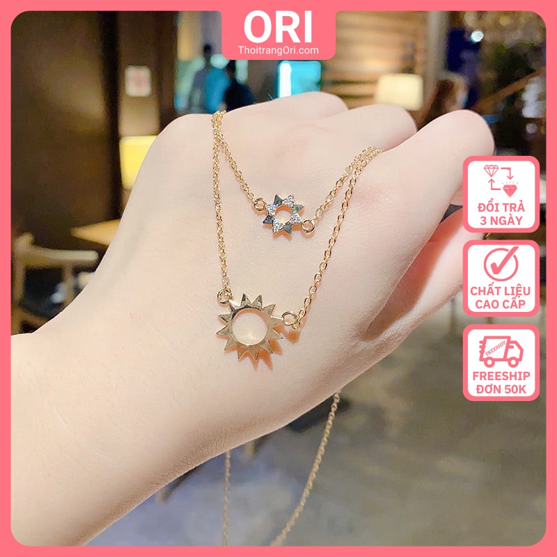 Dây chuyền Mặt trời đôi độc đáo thời trang ORI D013 HUY