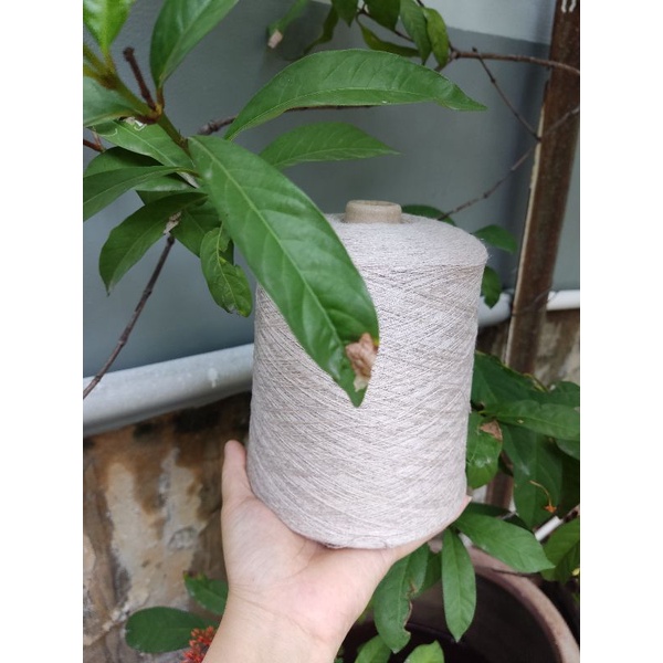 300g len Lông thỏ 100% màu be nhạt