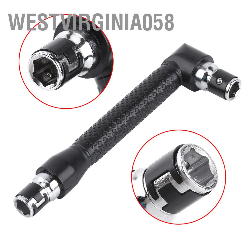 Hàng Hot Hình chữ L 1/4 inch Cờ lê ổ cắm hình lục giác Đầu đôi cho Tua vít Bits Dụng cụ cầm tay Hàng giao ngayWestvirginia058
