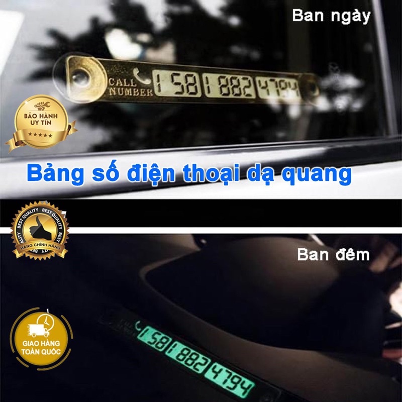 Bảng ghi số điện thoại ô tô, bảng ghi số điện thoại dạ quang phát sáng vào buổi đêm thuận tiện khi dừng đỗ xe ô tô