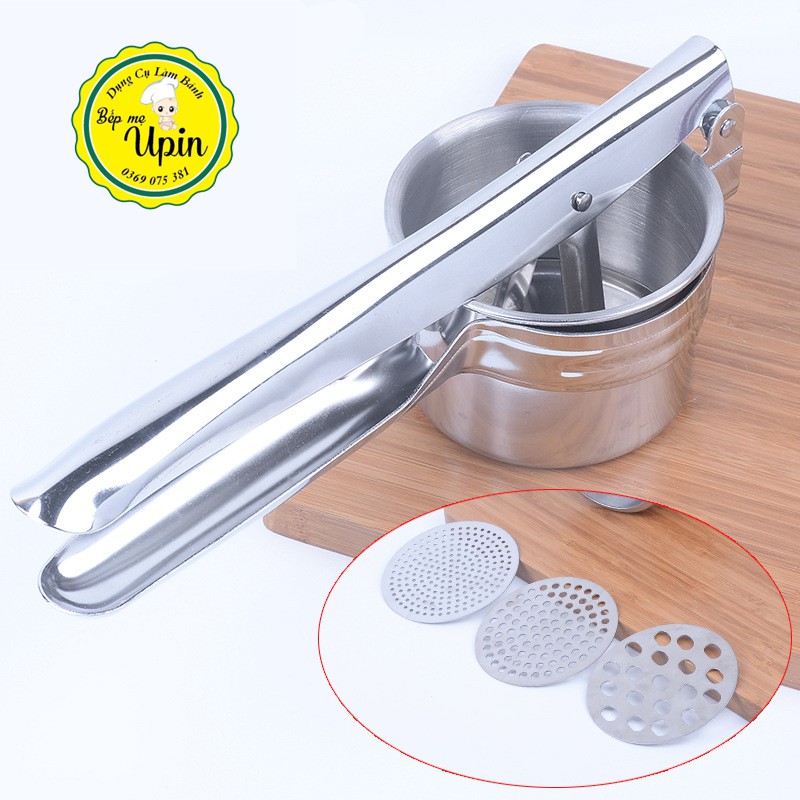 Khuôn inox Làm Bún Tươi , Bánh Canh , Bánh Lọt , Ép Khoai Tây Nghiền, Hoa Quả Đa Năng