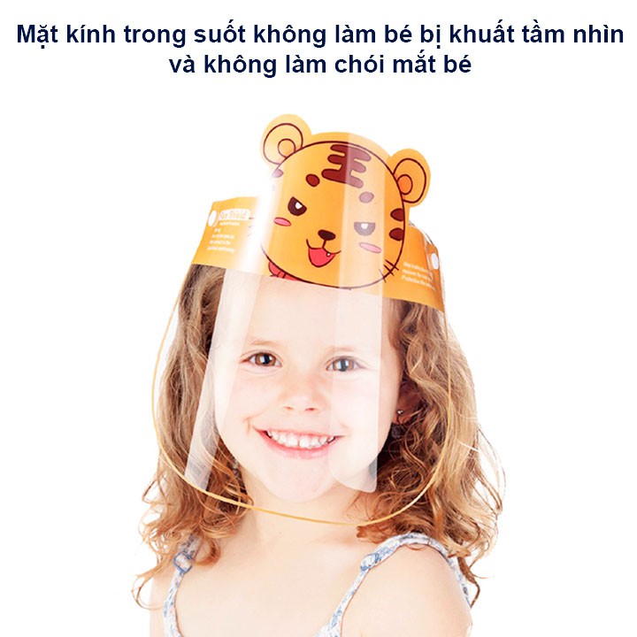 Kính chống giọt bắn cho bé, Kính chống dịch Face shield cho bé 1-10 tuổi đệm mút xốp an toàn cho bé Baby-S - SK023