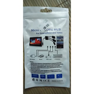 [Đã test] Cáp OTG 2 cổng USB và 1 cổng micro USB