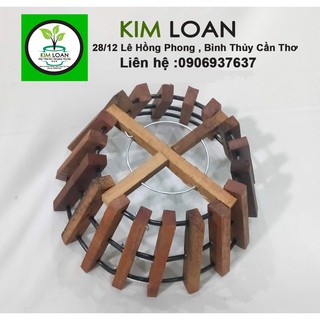 Combo 2 chậu gỗ trồng lan 32x17cm