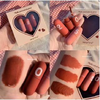 [bán nóng] Set 3 son môi nhung 520 kích thước mini lãng mạn  Nội Địa Trung