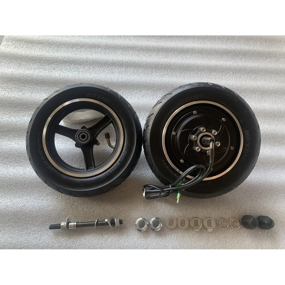 Bộ động cơ SAU VÀ BÁNH trước 10 inch, chuyên lắp xe scooter, chế xe điện trẻ em, xe 3 bánh đồ chơi NAMHP