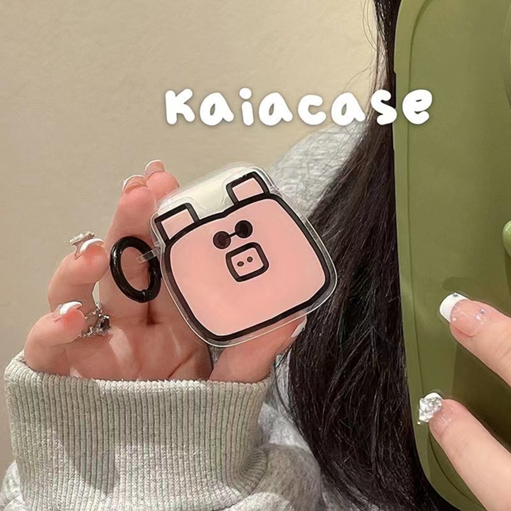 Vỏ Bảo Vệ Hộp Sạc Tai Nghe Bluetooth Airpods 1 / 2 / Airpods Pro / Airpods3 Airpods Pro2 Hình Chú Heo Hồng Dễ Thương