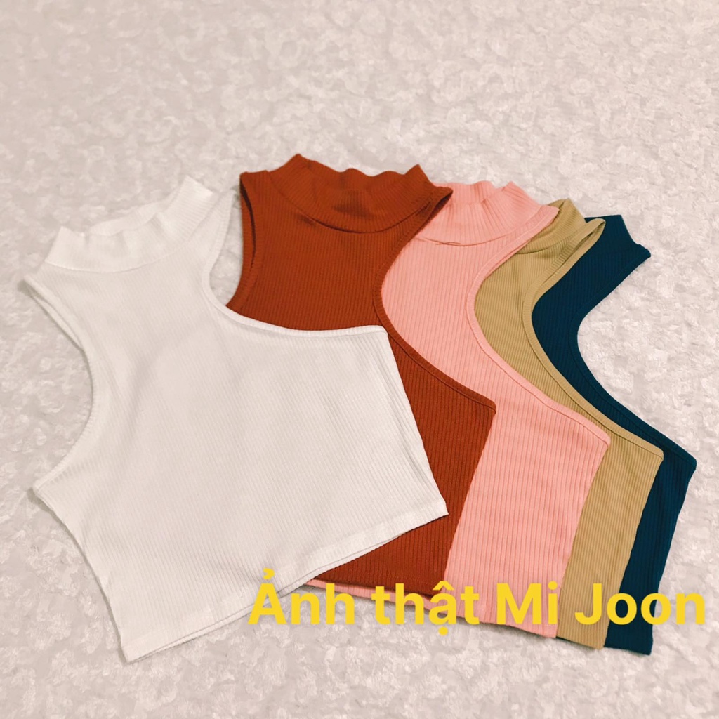 [ MI JOON ] Áo Thun ba lỗ kiểu khoét ngực croptop Dáng Ôm body sexy chất bo gân cotton co giãn 4c vải mát lạnh [A23]