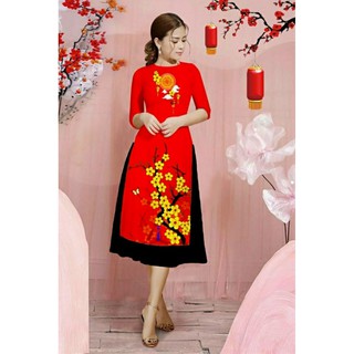 GIÁ XƯỞNG - Áo dài cách tân lụa in 3D