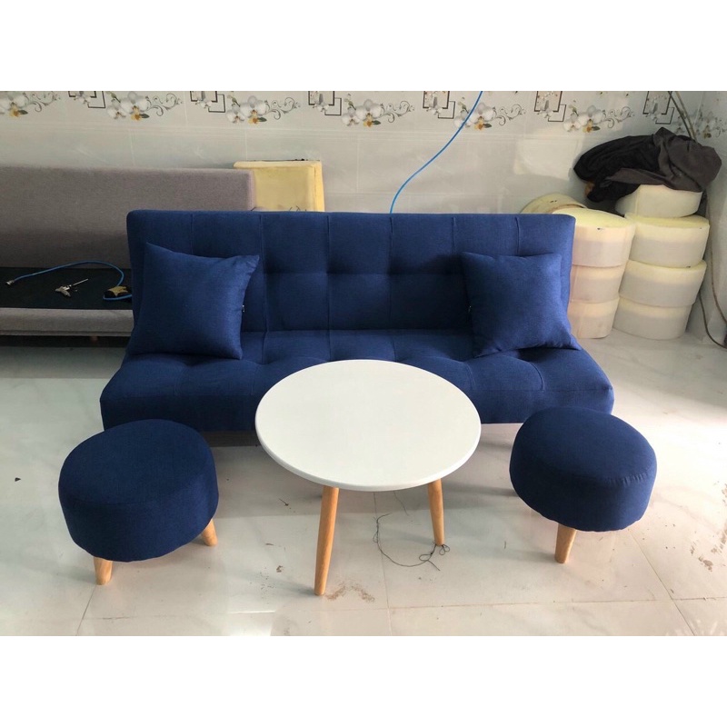 Sofa Bed + 2 đôn free ship  tại Hcm