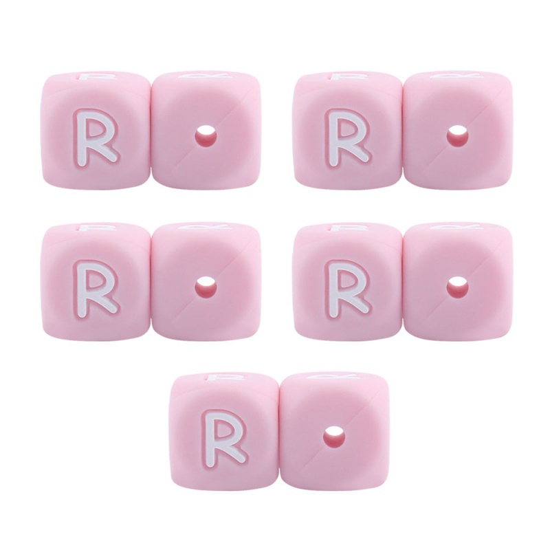 Kẹp Núm Vú Giả Xỏ Hạt Silicone Chống Rơi Hình Chữ Cái DIY