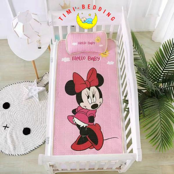 Chiếu cao su non cho bé sơ sinh – Chiếu điều hòa cho bé dày dặn, thoáng mát, kích thước 60x120cm – Timibedding