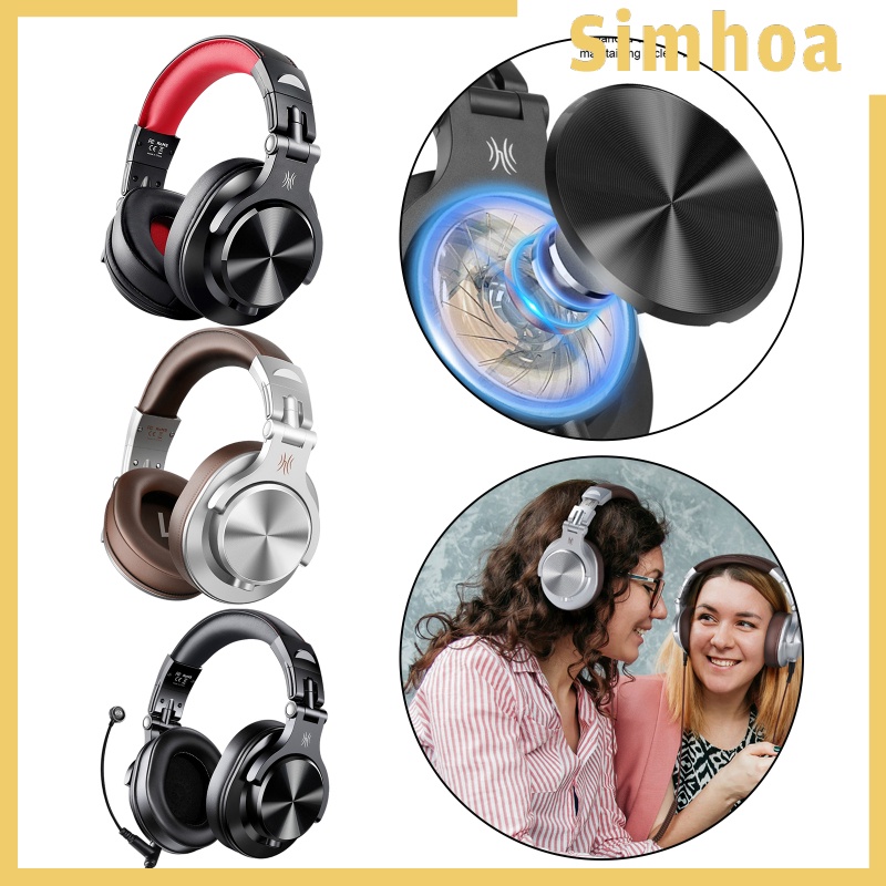 [SIMHOA] A71 Over-Ear Wired Headphones Studio Monitor Headsets with Mic