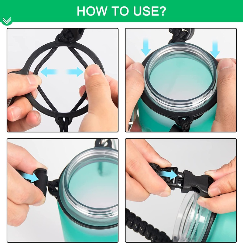 Bình Nước Đa Năng Có Quai Cầm / Quai Đeo Bản Rộng Chống Mài Mòn Tiện Dụng Mang Theo Du Lịch / Cắm Trại