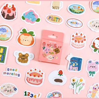 Hộp 46 miếng sticker mẫu động vật party