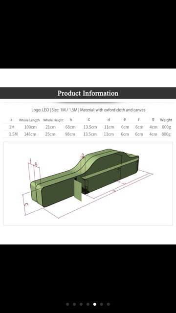 [ Thanh Lý Thu Hồi Vốn] Túi đựng cần Leo Fishing 1m và 1m5