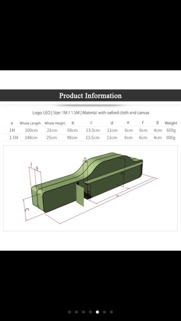 [ Thanh Lý Thu Hồi Vốn] Túi đựng cần Leo  Fishing 1m và 1m5
