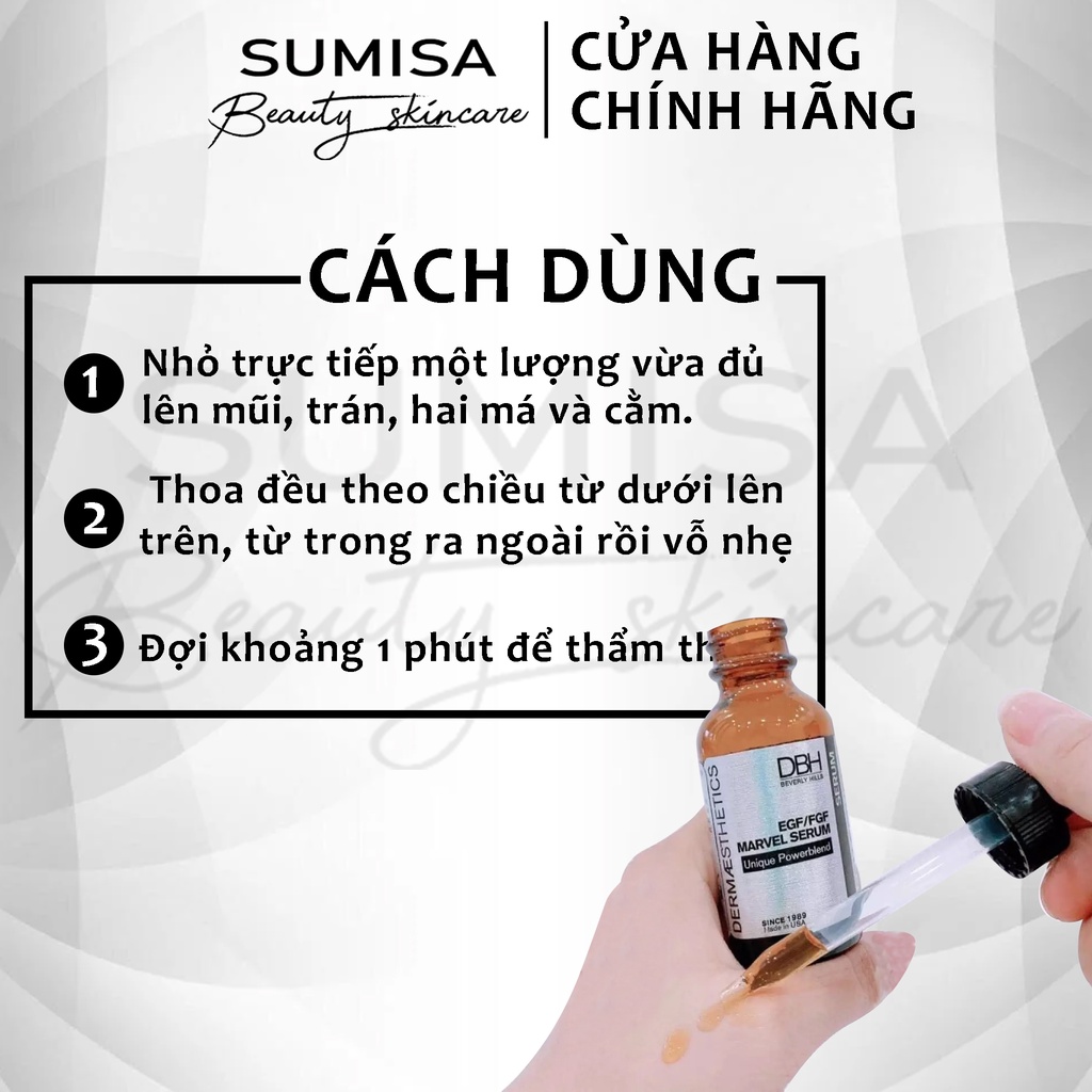 Serum tế bào gốc tăng cường phục hồi và tái tạo da DBH EGF/FGF Marvel Serum 30ml