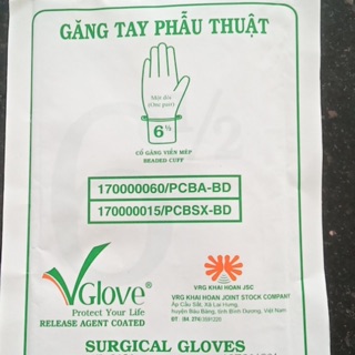 Găng Tay Phẫu Thuật Tiệt Trùng Vglove  (1 Cặp)
