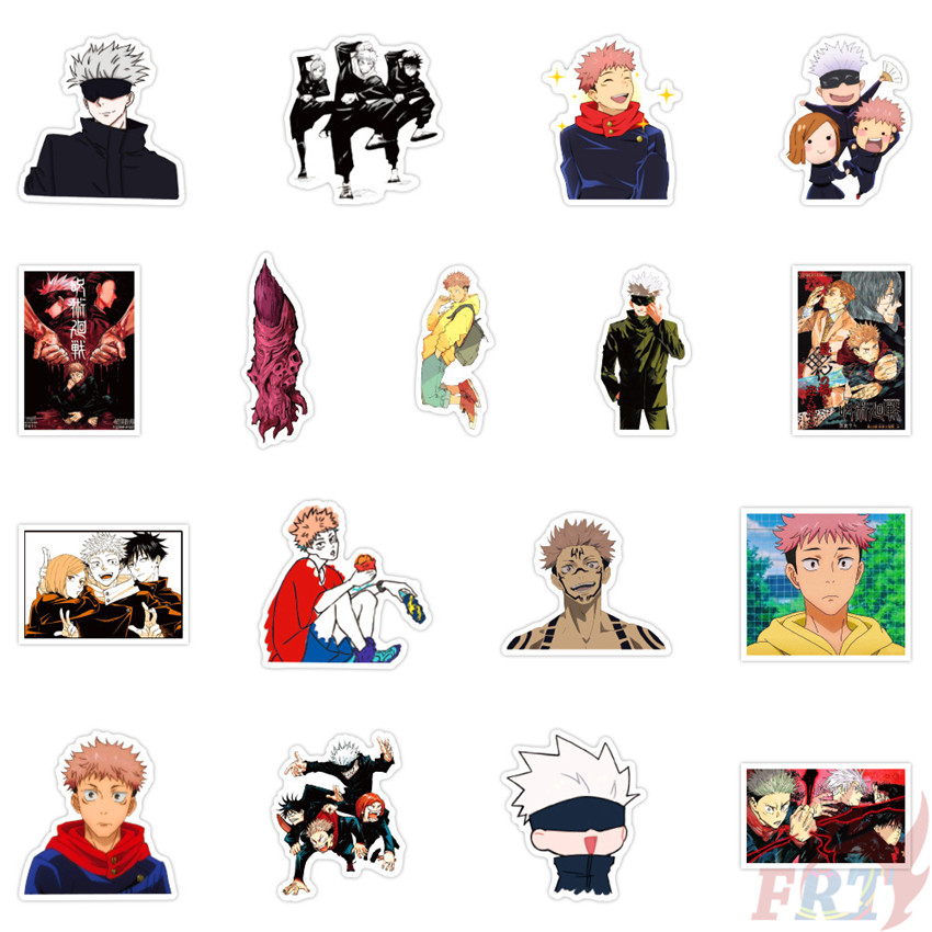 Set 100 miếng dán họa tiết anime Jujutsu Kaisen - Series B Yuji Itadori chống thấm nước thời trang DIY