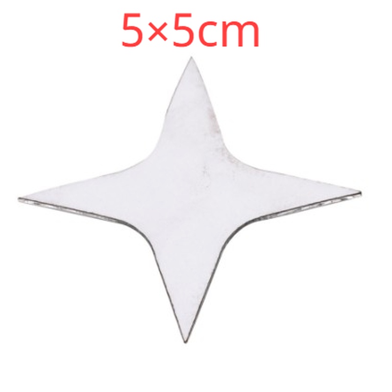 Set 50 Miếng Dán Tường Tráng Gương Hình Ngôi Sao 3D 5*5CM Chất Liệu Acrylic Tráng Gương Dùng Để Trang Trí Nhà