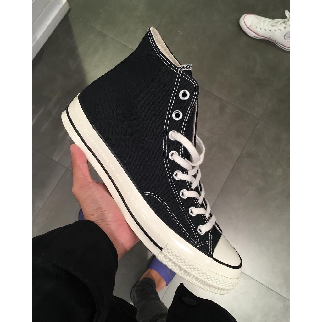 (𝗖𝗵𝗶́𝗻𝗵 𝗵𝗮̃𝗻𝗴 𝗴𝗶𝗮́ 𝘁𝗼̂́𝘁 | Chicago Bulls) Giày CONVERSE 1970s Đen Cổ Cao - 162050C (Full box - túi vải BH 1 tháng)