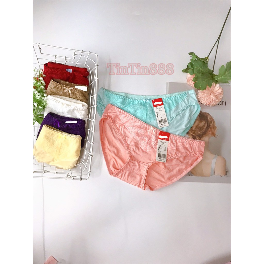 Quần lót nữ cotton BỘ 10 -5 QUẦN phối ren 116, quan lot nu - TinTin888