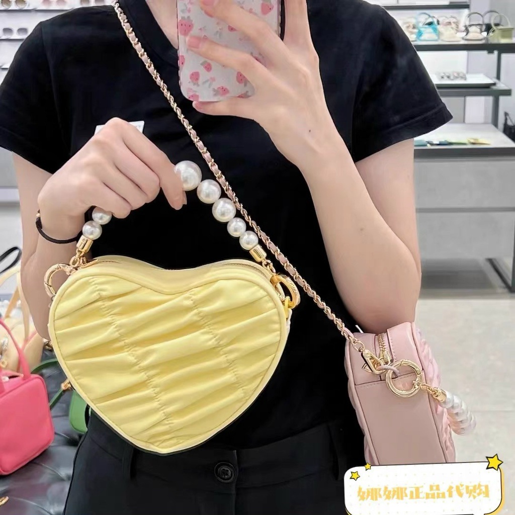 túi đeo chéo + cầm tay nữ hình trái tim CK2-50701221 size 18cm đủ màu