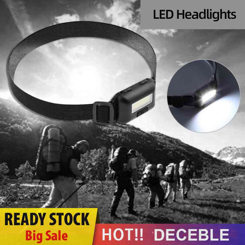 Đèn Pin LED COB Đội Đầu Mini 3 Chế Độ Mạnh Mẽ Dùng Khi Đi Cắm Trại Ngoài Trời