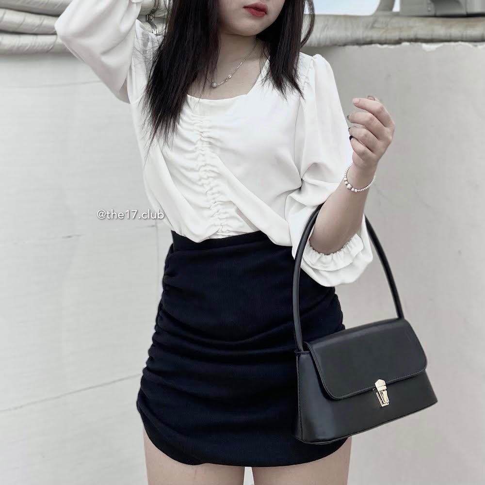 [Có sẵn] KAMI CROPTOP - ÁO CROPTOP NỮ TAY DÀI BỒNG BỀNH HÀN QUỐC (Ảnh tớ tự thực hiện)