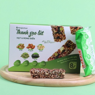 Thanh gạo lứt Ngũ cốc Hạt & Rong Biển Hộp 8 thanh 136g| Hỗ trợ giảm cân | Ăn vặt Healthy