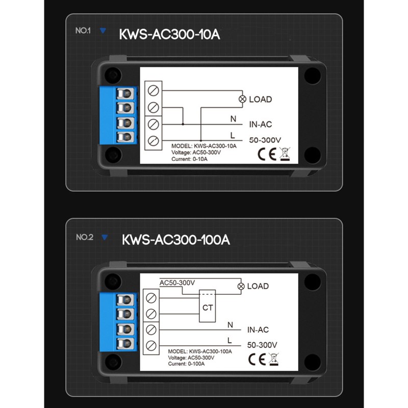 Thiết Bị Đo Điện Áp Ac 50-300v Với Màn Hình Hiển Thị Lcd