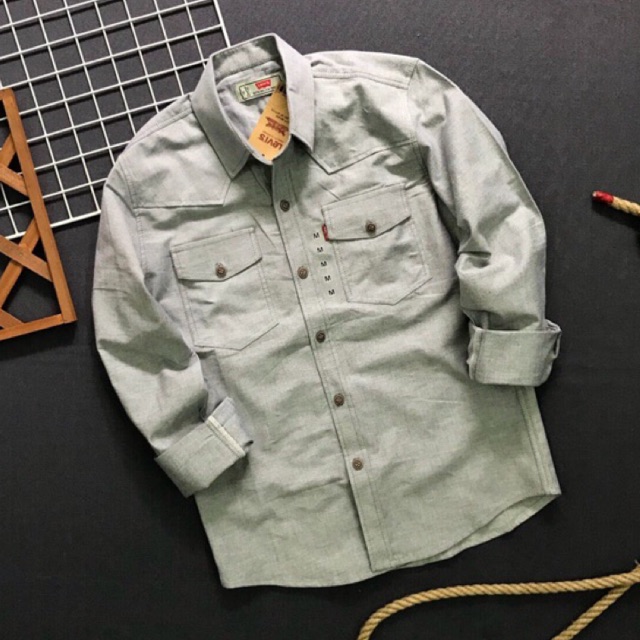 Áo sơ mi nam cổ bẻ - Sơ mi nam thiết kế túi hộp tiện lợi nhiều màu dễ dàng phối đồ - DBP498 | BigBuy360 - bigbuy360.vn