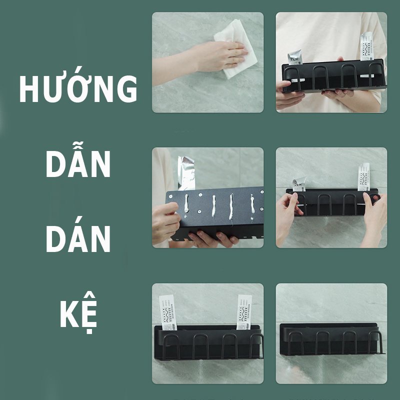 Giá để bàn chải đánh răng bằng nhôm sơn tĩnh điện dán tường