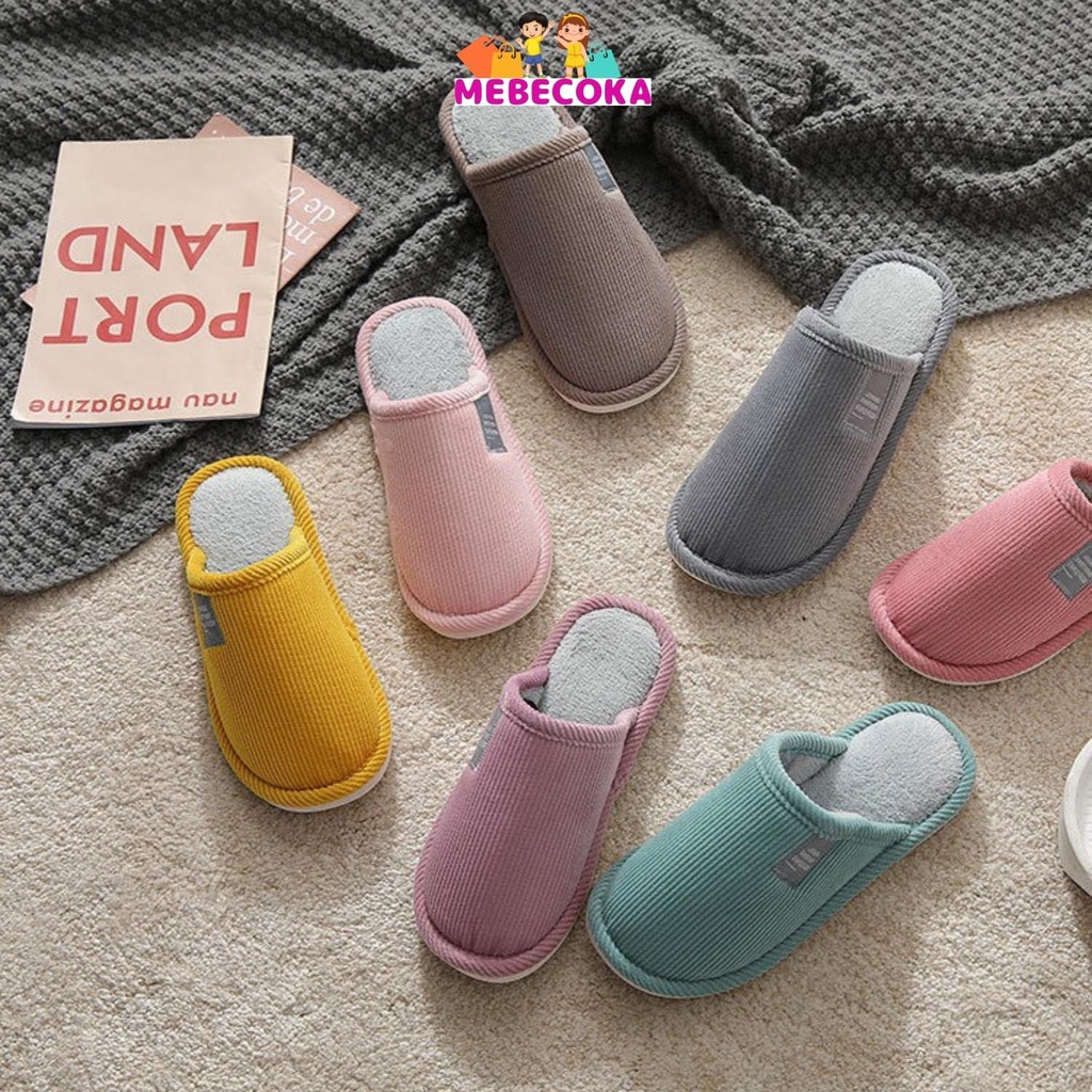 Dép lê xốp nỉ nam nữ CAO CẤP mang đi ở trong nhà văn phòng mùa thu đông, đế xốp nhẹ vải nỉ êm chân CK2