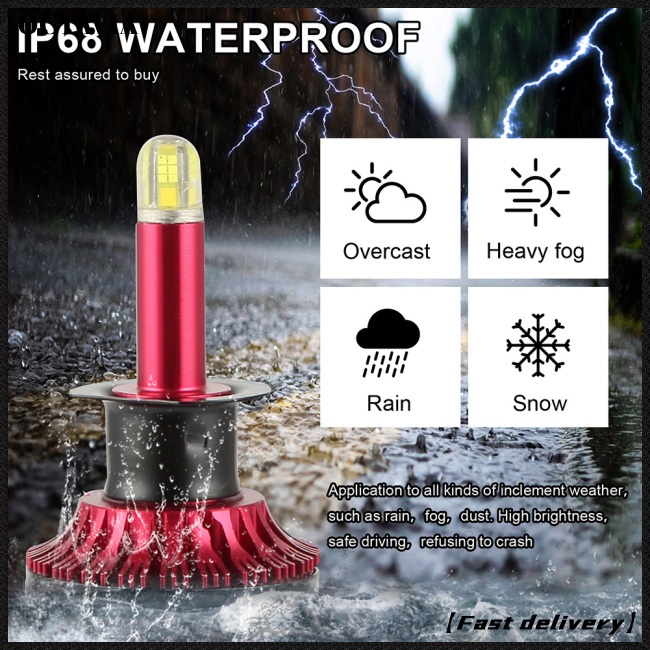 Bộ 2 đèn pha led tự động 200w 20000lm H1 H7 H8 / 9 / 11 9005 9006