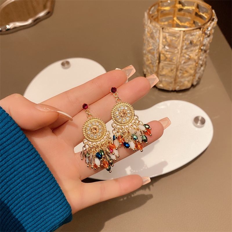 Khuyên Tai Phong Cách bohemian Cổ Điển Nhiều Màu Sắc