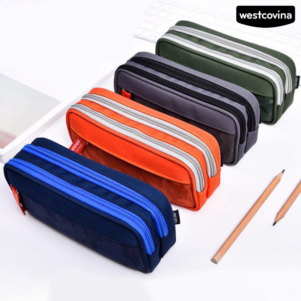 [Hot]✍Túi Đựng Bút Nhiều Ngăn Sức Chứa Lớn Có Khóa Kéo