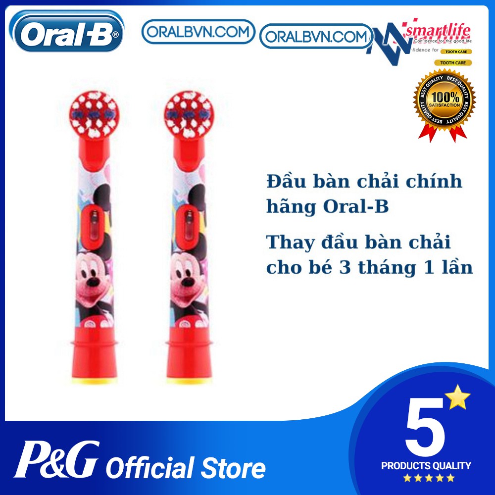 Đầu bàn chải trẻ em Oral B thay thế chính hãng (Disney, Starwar,...) cho trẻ em, bé gái từ 3 tuổi