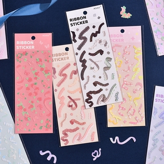 Giấy dán trang trí nhật ký kiểu ruy băng đơn giản