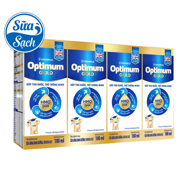 Sữa bột pha sẵn Optimum Gold 110/180ml (4 hộp)