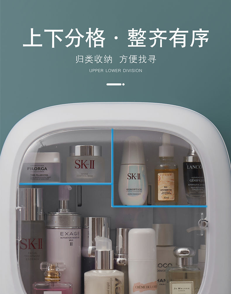 Tủ Đựng Mỹ Phẩm Treo Tường Không Đục Lỗ Công Suất Lớn Chống Bụi Cho Phòng Tắm | BigBuy360 - bigbuy360.vn