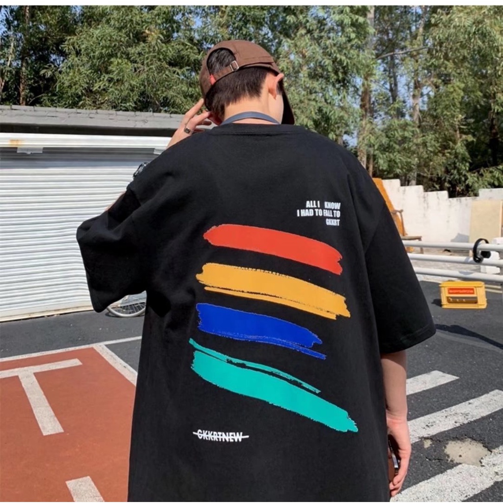 Áo Thun Ngắn Tay Form Rộng Phong Cách Năng Động Trẻ Trung Dành Cho Nam