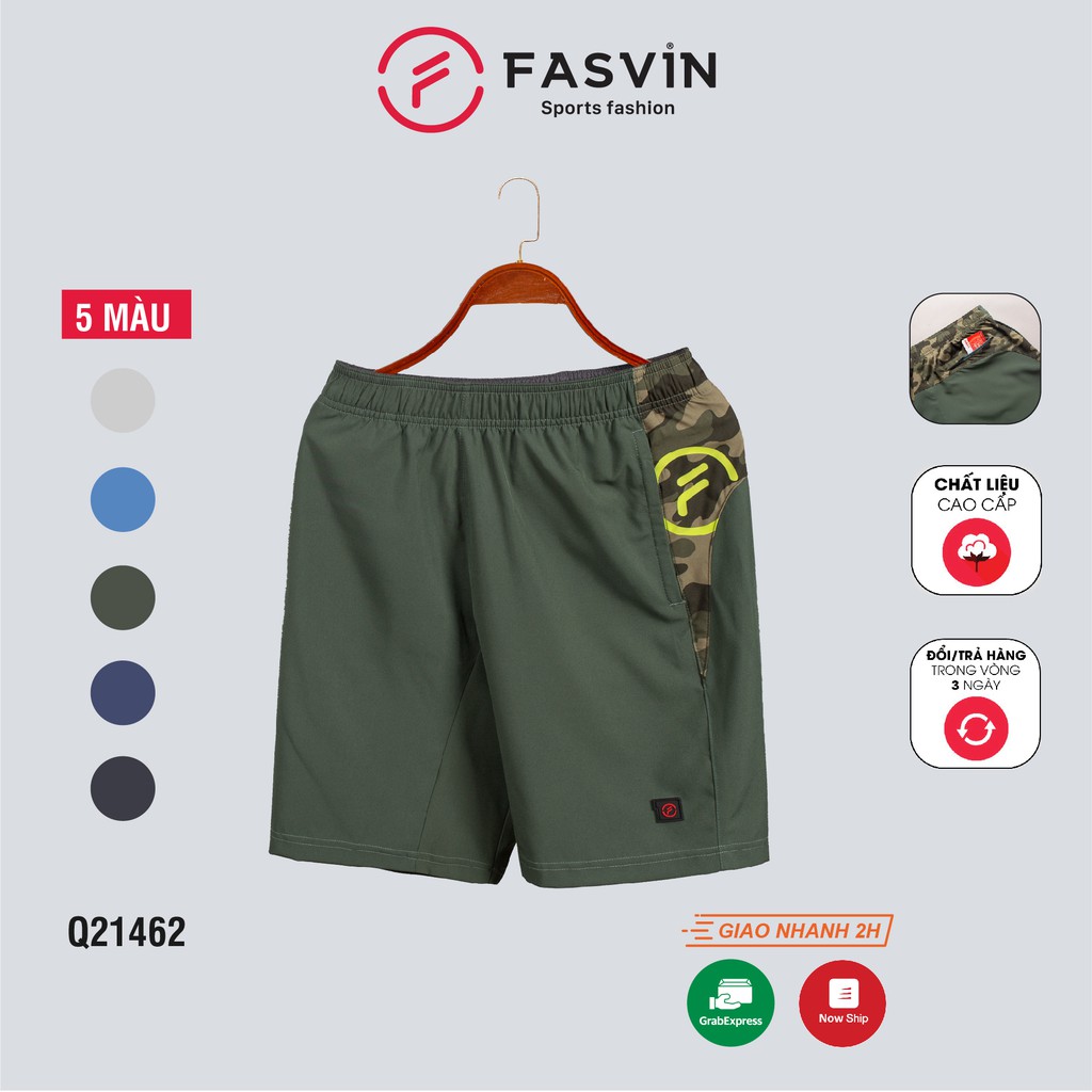 Quần đùi nam Fasvin Q21462.SG vải gió chun co giãn mềm mại thoải mái vận động | BigBuy360 - bigbuy360.vn