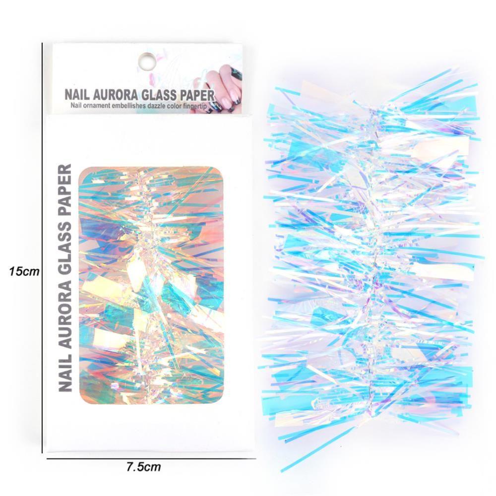 Giấy Kính Laser 3D Màu Gradient Dùng Trang Trí Móng Tay
