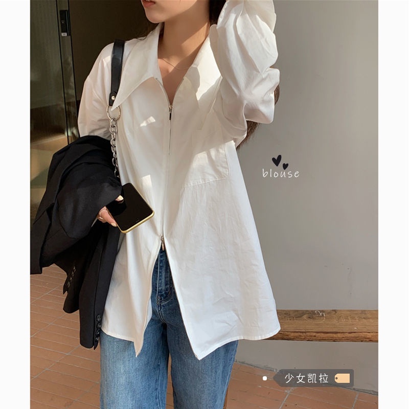 Jiashucheng Áo Sơ Mi Tay Dài Phong Cách Hàn Quốc Cao Cấp Thời Trang Thu Đông Hàng Mới Dành Cho Bạn Nữ