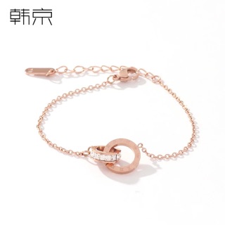 Lắc tay titan lồng khuyên xoàn la mã